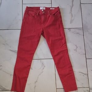 Frame Denim Red Skinny Jeans - Women's Sleek Fit